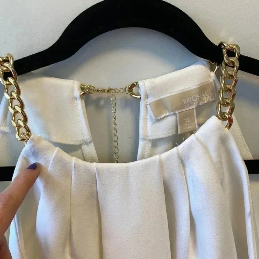 Michael Kors Chain Neck Halter Dress - Picture 5 of 14